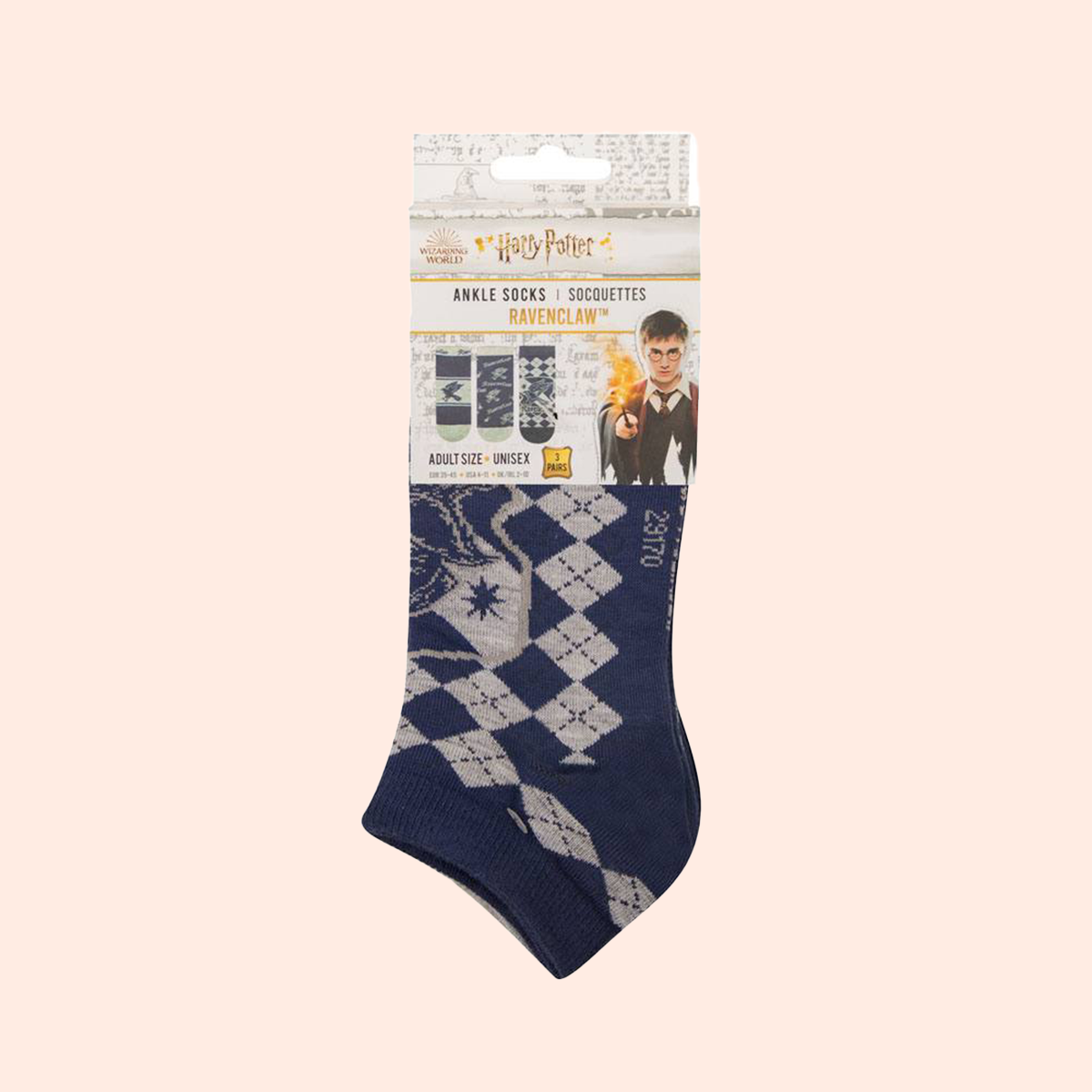 3 Paires de socquettes Serdaigle Harry Potter emballage