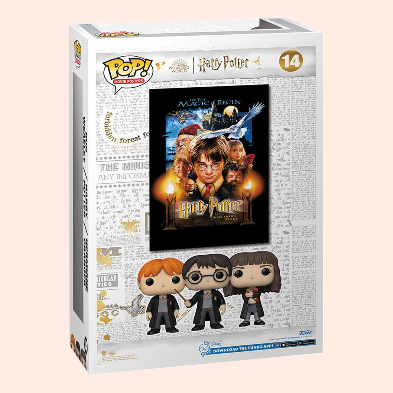 Harry Potter POP! Movie Poster et Figurine - Sorcerer's Stone Edition 9 cm boite-fenêtre arrière