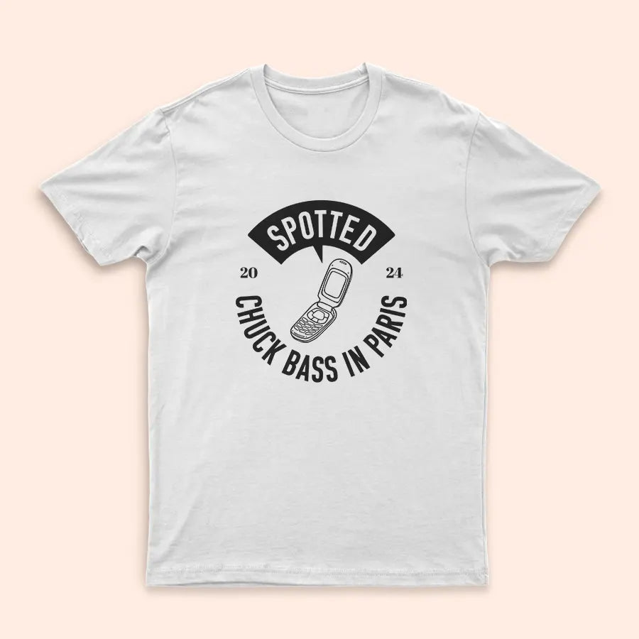 T-Shirt blanc "Spotted: Chuck Bass in Paris"