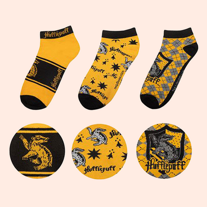 3 Paires de socquettes Poufsouffle Harry Potter