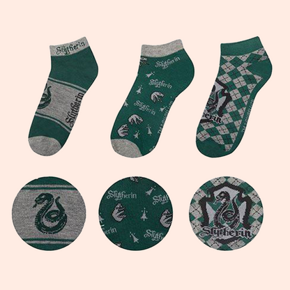 3 Paires de socquettes Serpentard Harry Potter