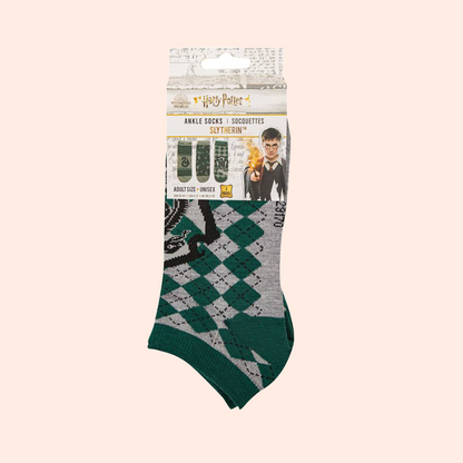 3 Paires de socquettes Serpentard Harry Potter photo emballage