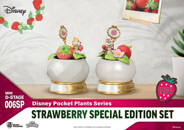 Assortiment Disney Mini Diorama Stage Pocket Plants – Édition Spéciale Strawberry (2 Statuettes, 12 cm)