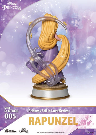 Assortiment Disney Mini Diorama Stage Princess – Série Fall In Love (6 Statuettes, 12 cm) Rapunzel