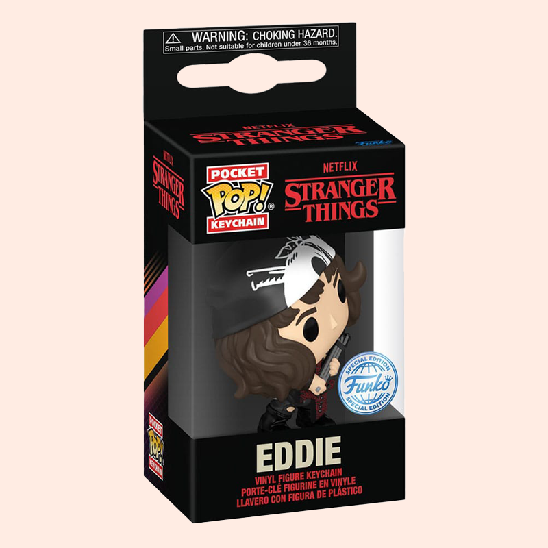 Porte-clés Stranger Things Pocket POP! Vinyl Eddie 4cm boite fenêtre