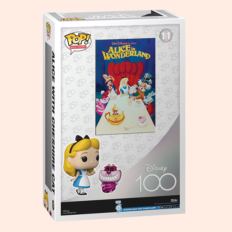 Set POP! Disney 100e Anniversaire Alice in Wonderland – Poster et Figurine 9cm boite arrière