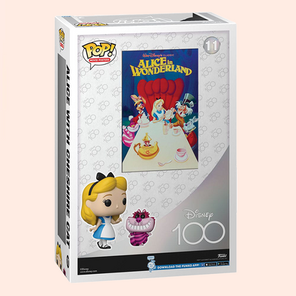 Set POP! Disney 100e Anniversaire Alice in Wonderland – Poster et Figurine 9cm boite arrière
