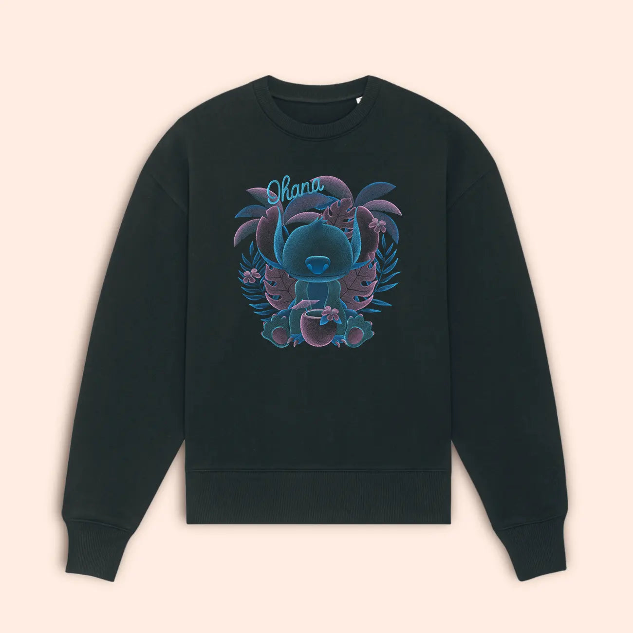 Sweat noir "Stitch Lightning" - Disney