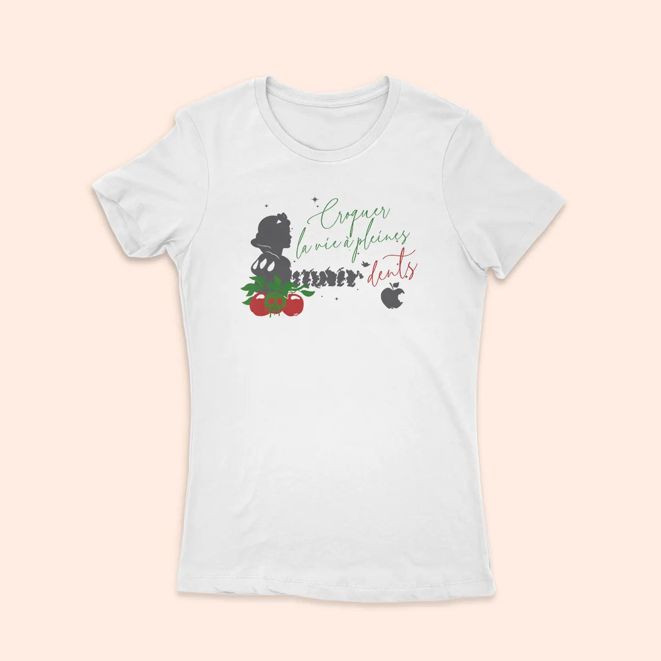 T-Shirt Croquer La Vie à Pleines Dents - Blanche Neige
