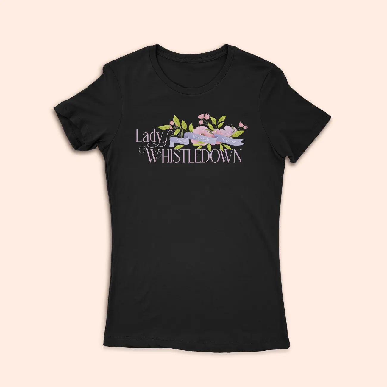 T-Shirt noir "Lady Whistledown" - Bridgerton