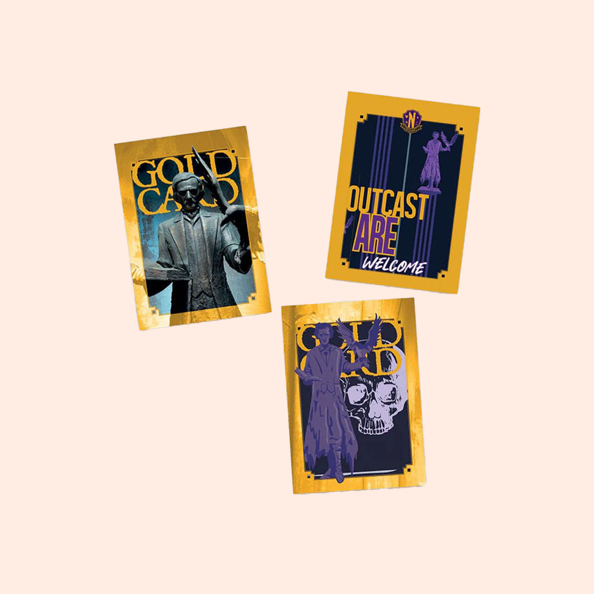 Wednesday coffret cadeau Nevermore Welcome Kit cartes à collectionner