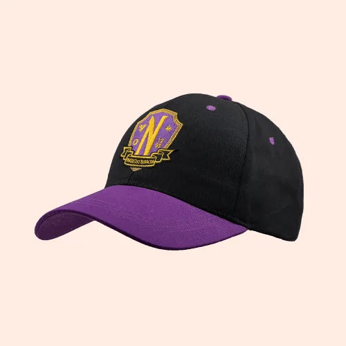 Face Nevermore Academy purple cap - Wednesday