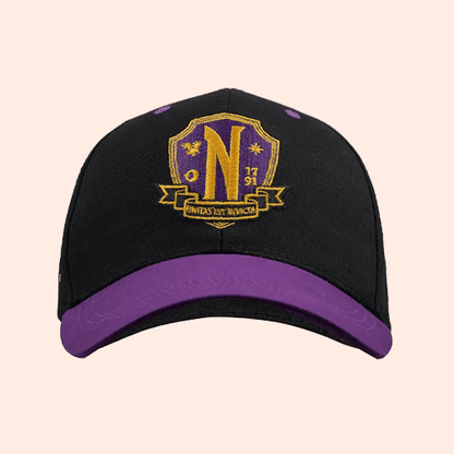 Face Nevermore Academy purple cap - Wednesday