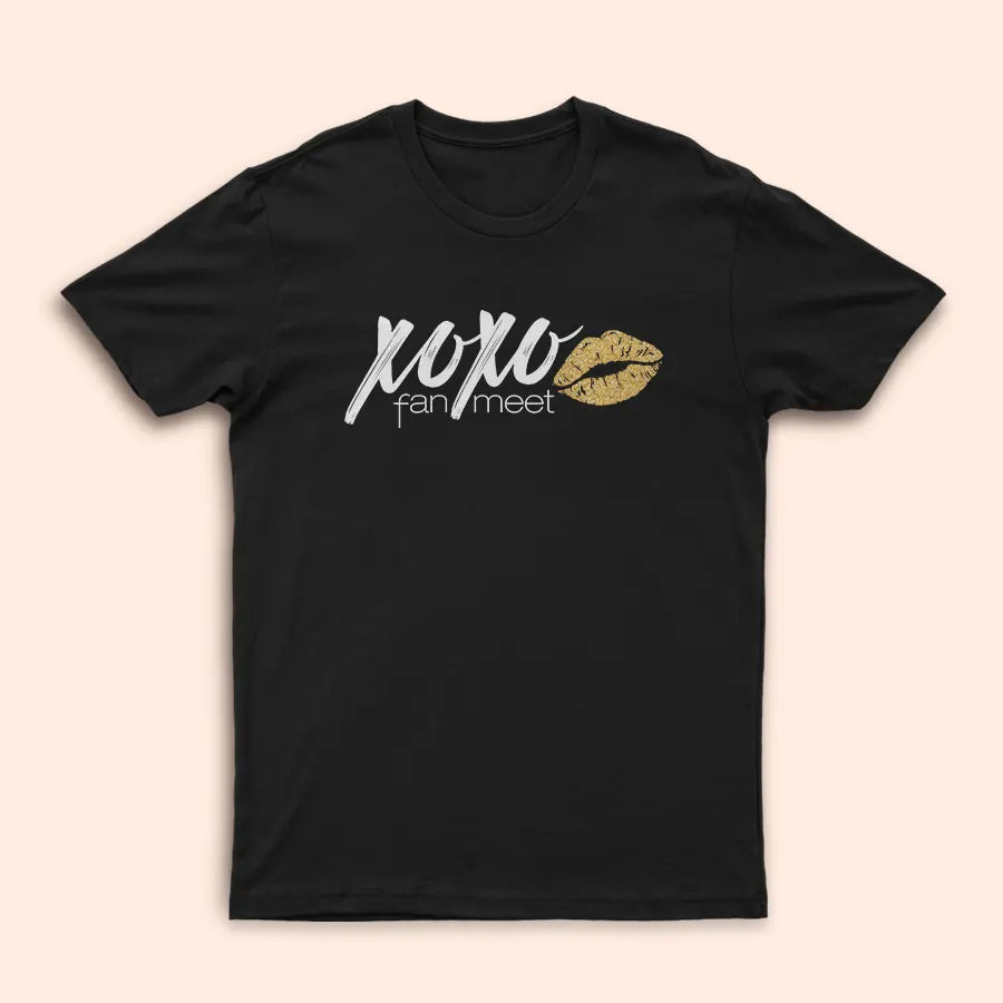 T-Shirt noir "XOXO Fan Meet"