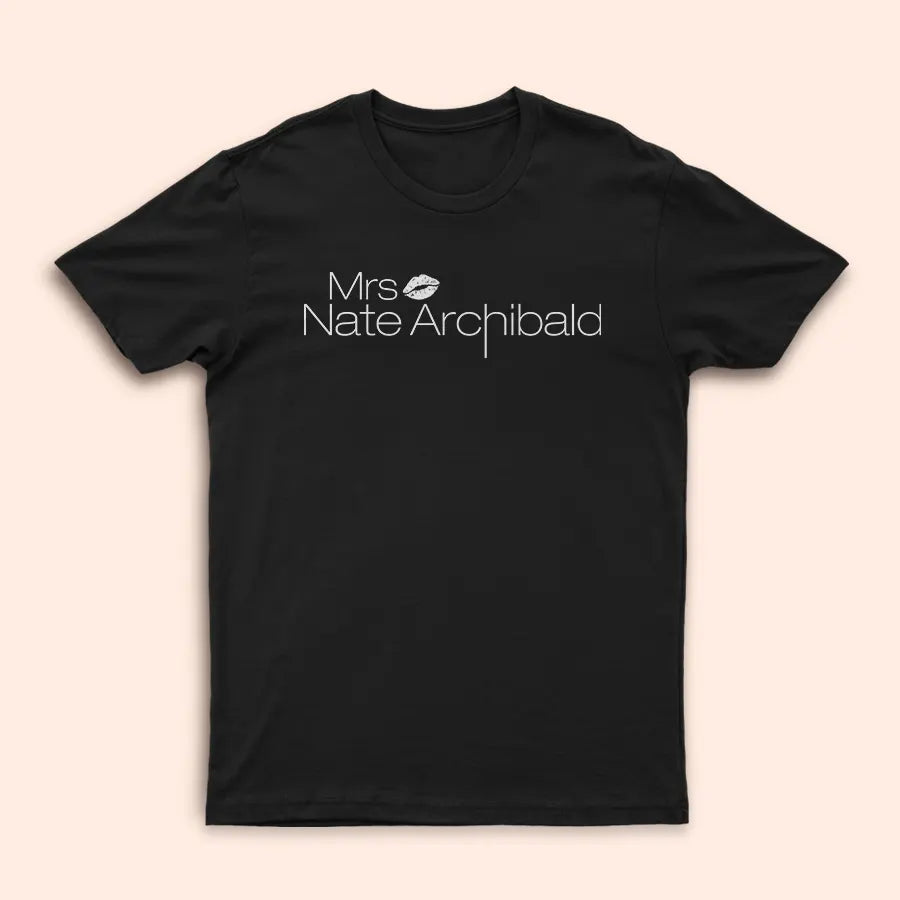 T-Shirt noir "Mrs Nate Archibald"